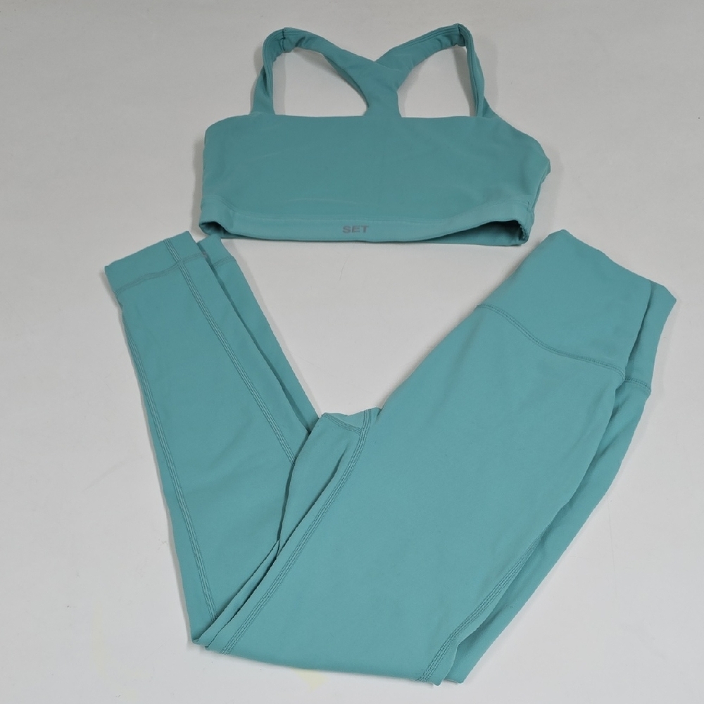 SET Active Teal Leggings and Top Set